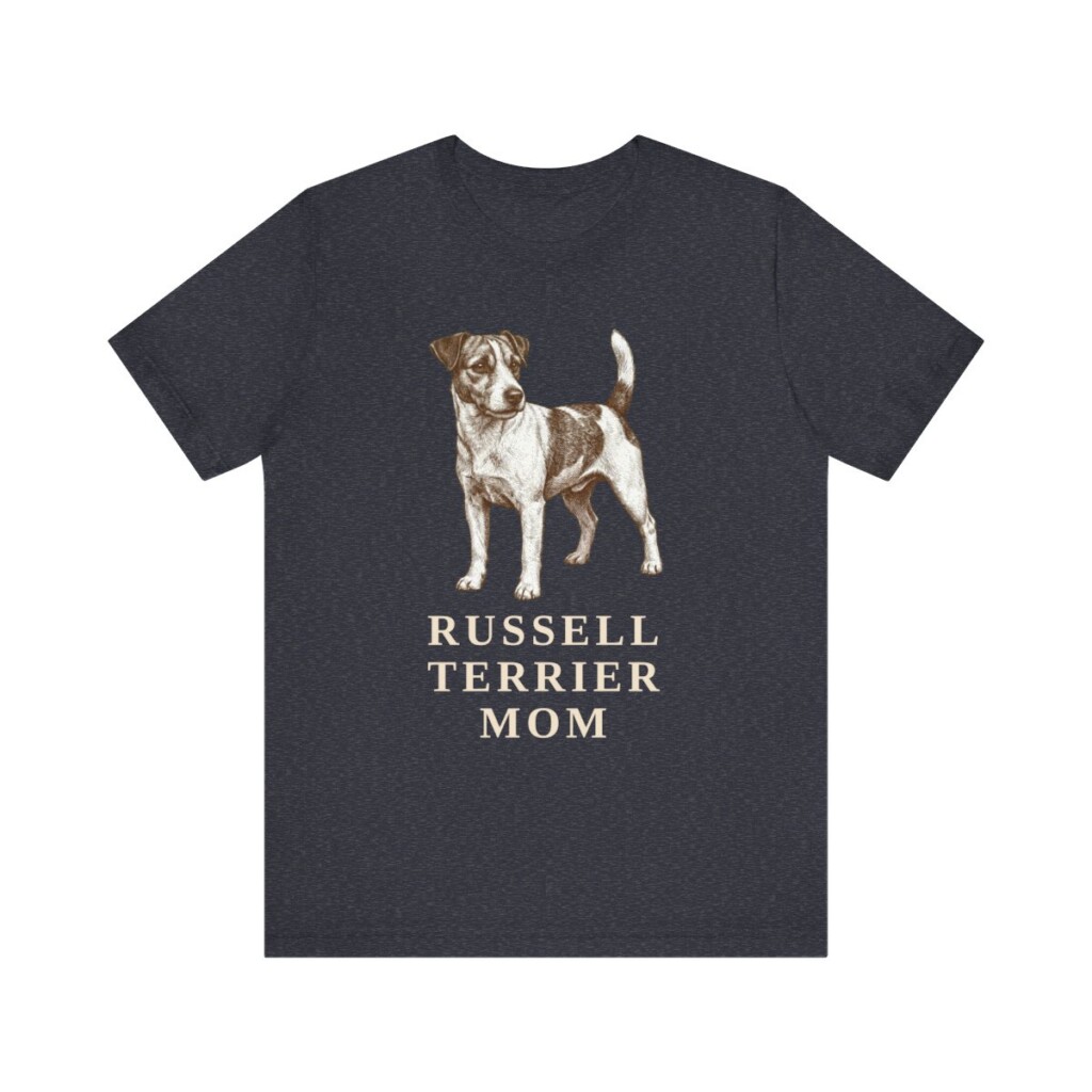Russell Terrier Mom Shirt, Vintage Dog Sketch Tee, Dog Mom Gift