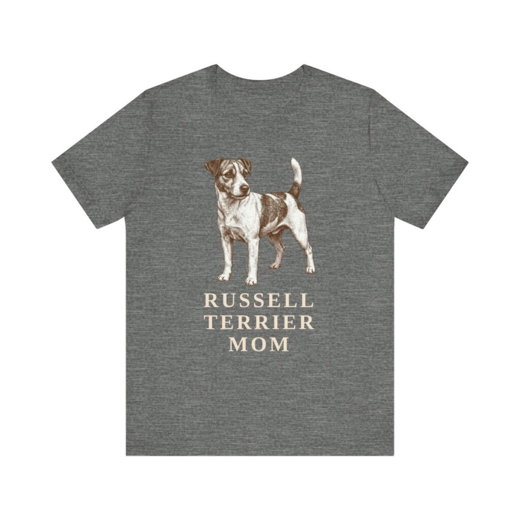 Russell Terrier Mom Shirt, Vintage Dog Sketch Tee, Dog Mom Gift