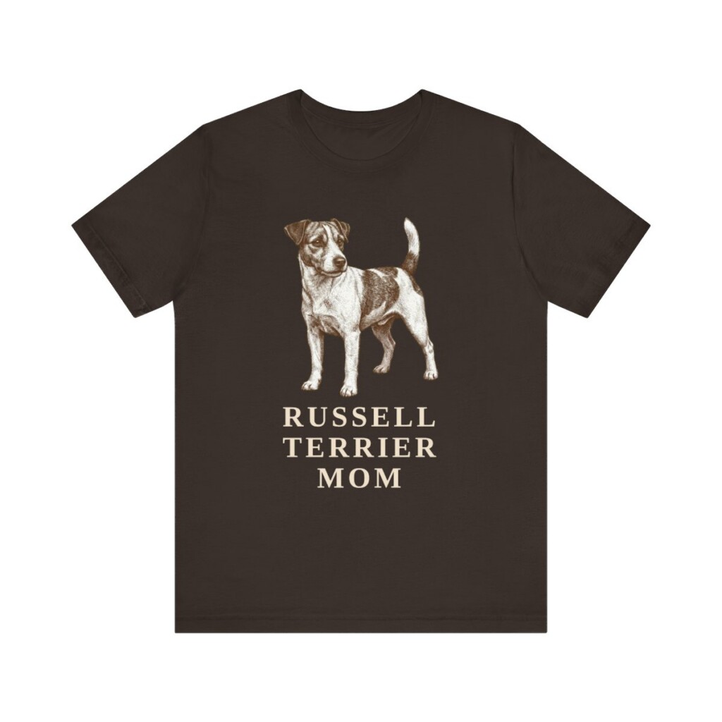 Russell Terrier Mom Shirt, Vintage Dog Sketch Tee, Dog Mom Gift