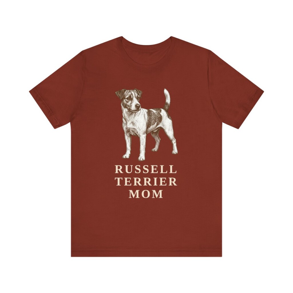 Russell Terrier Mom Shirt, Vintage Dog Sketch Tee, Dog Mom Gift