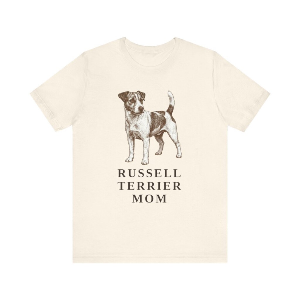Russell Terrier Mom Shirt, Vintage Dog Sketch Tee, Dog Mom Gift