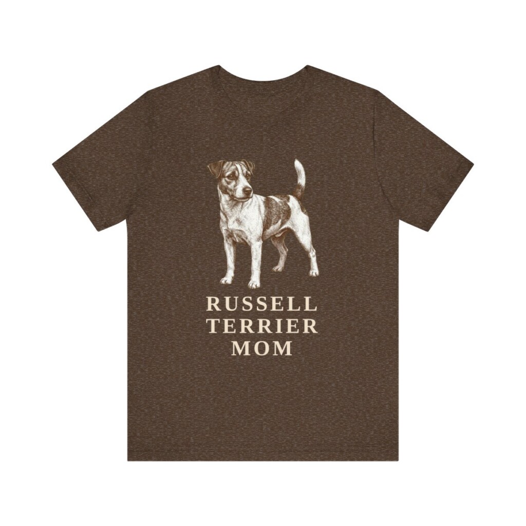 Russell Terrier Mom Shirt, Vintage Dog Sketch Tee, Dog Mom Gift