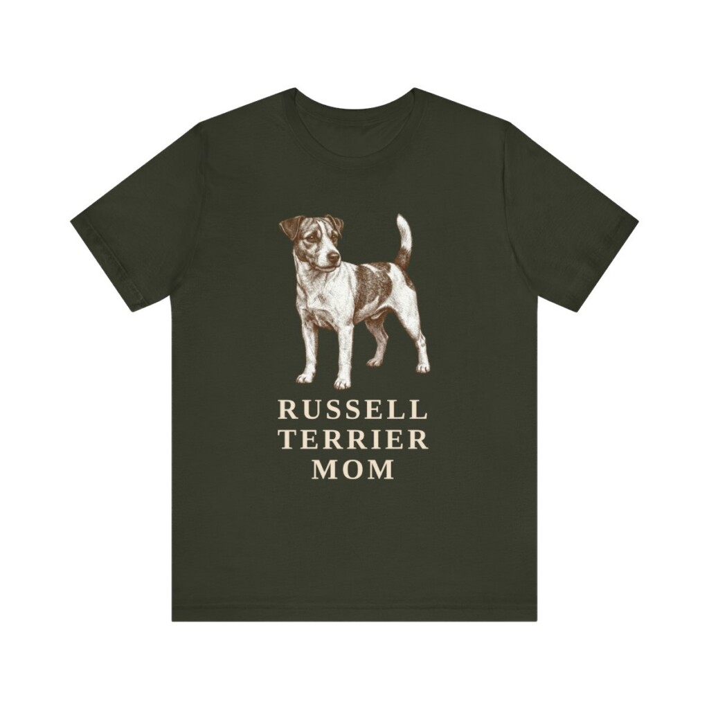 Russell Terrier Mom Shirt, Vintage Dog Sketch Tee, Dog Mom Gift