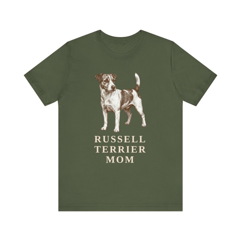 Russell Terrier Mom Shirt, Vintage Dog Sketch Tee, Dog Mom Gift