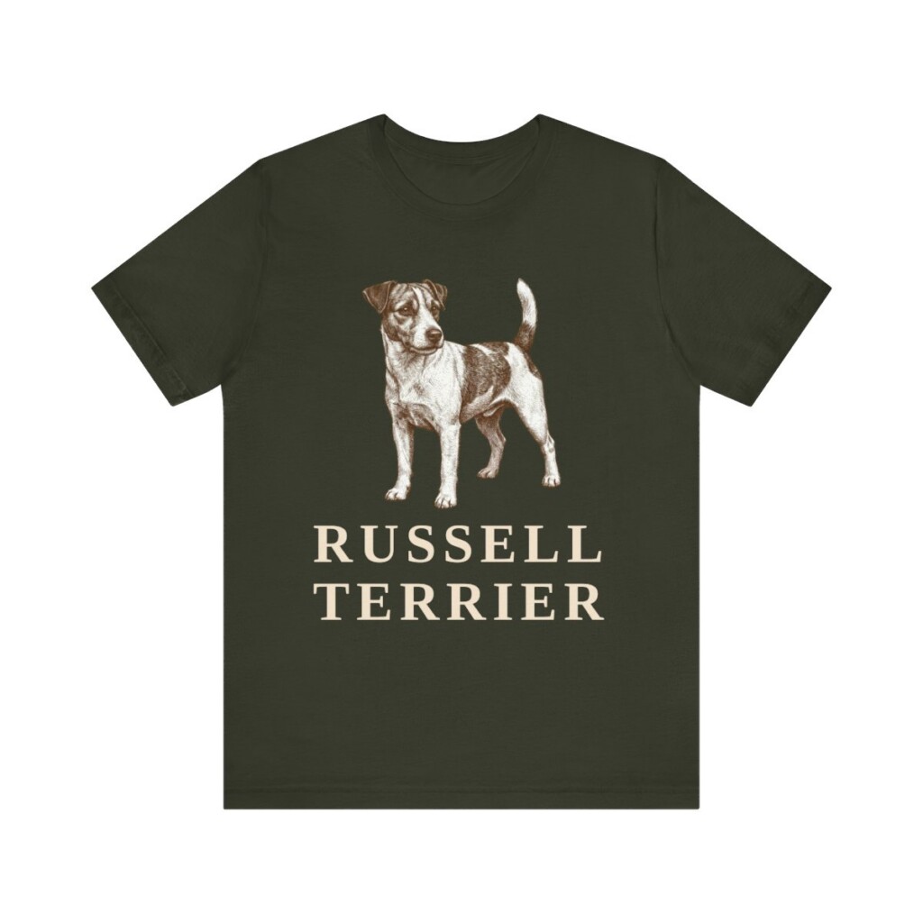 Russell Terrier Shirt, Vintage Dog Sketch Tee, Dog Lover Gift