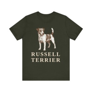 Russell Terrier Shirt, Vintage Dog Sketch Tee, Dog Lover Gift