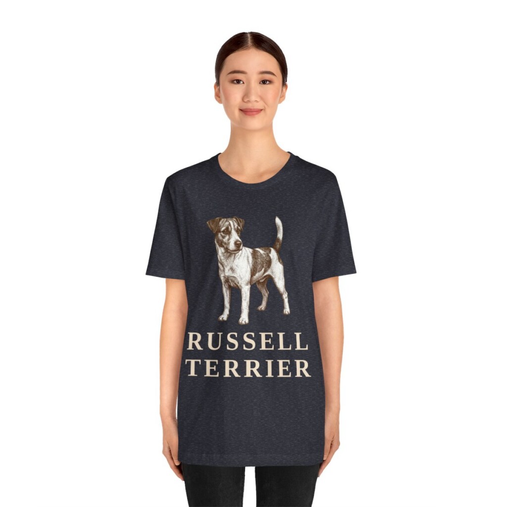 Russell Terrier Shirt, Vintage Dog Sketch Tee, Dog Lover Gift