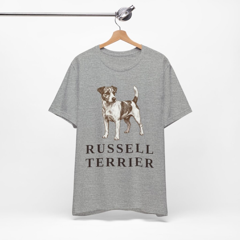 Russell Terrier Shirt, Vintage Dog Sketch Tee, Dog Lover Gift