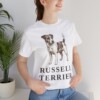 Russell Terrier Shirt, Vintage Dog Sketch Tee, Dog Lover Gift