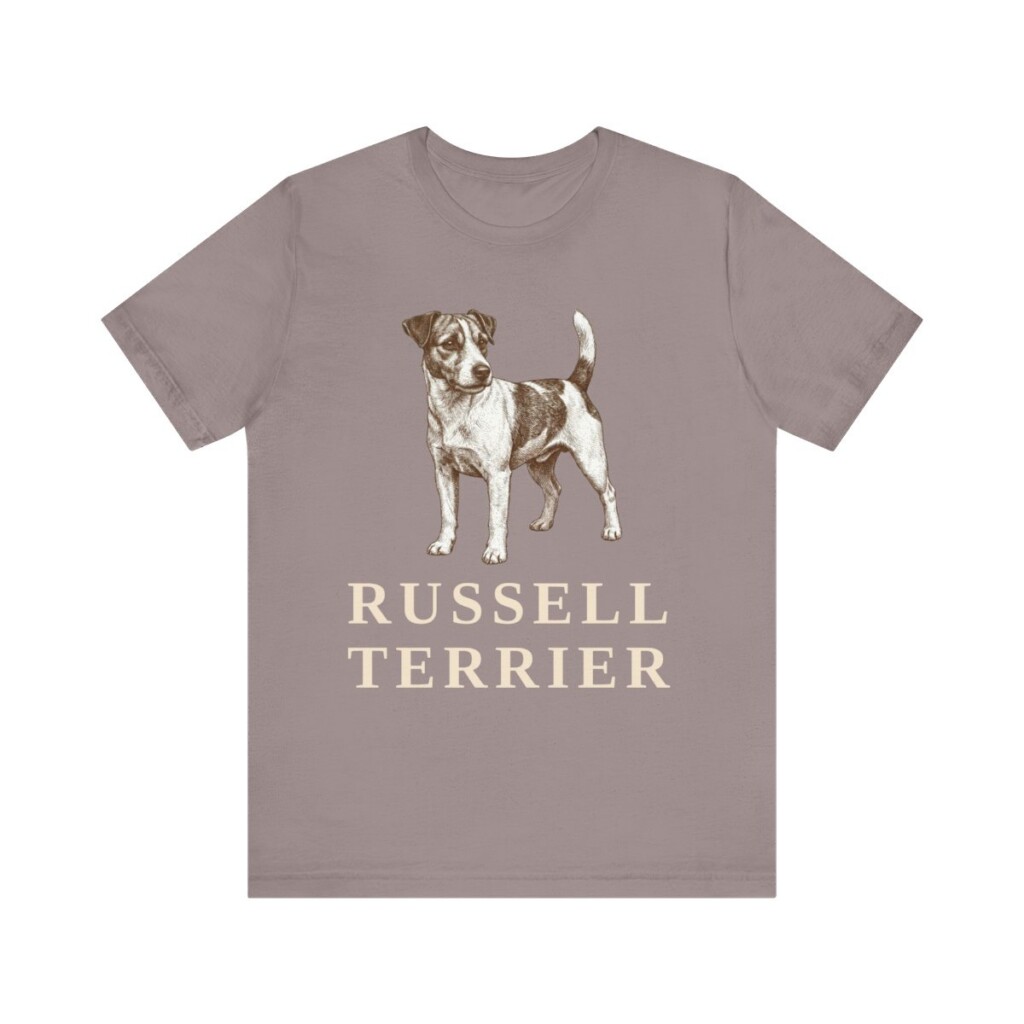 Russell Terrier Shirt, Vintage Dog Sketch Tee, Dog Lover Gift