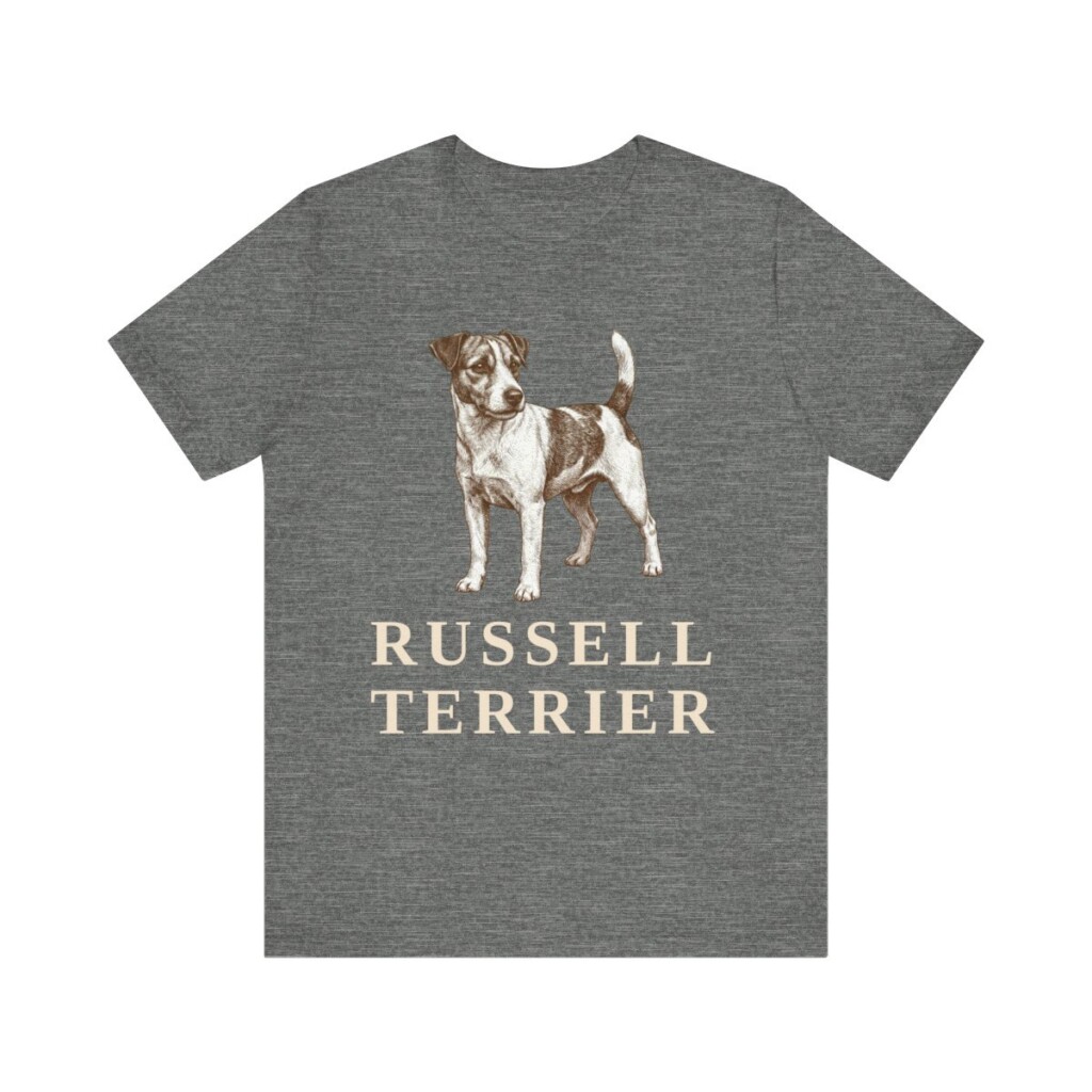 Russell Terrier Shirt, Vintage Dog Sketch Tee, Dog Lover Gift