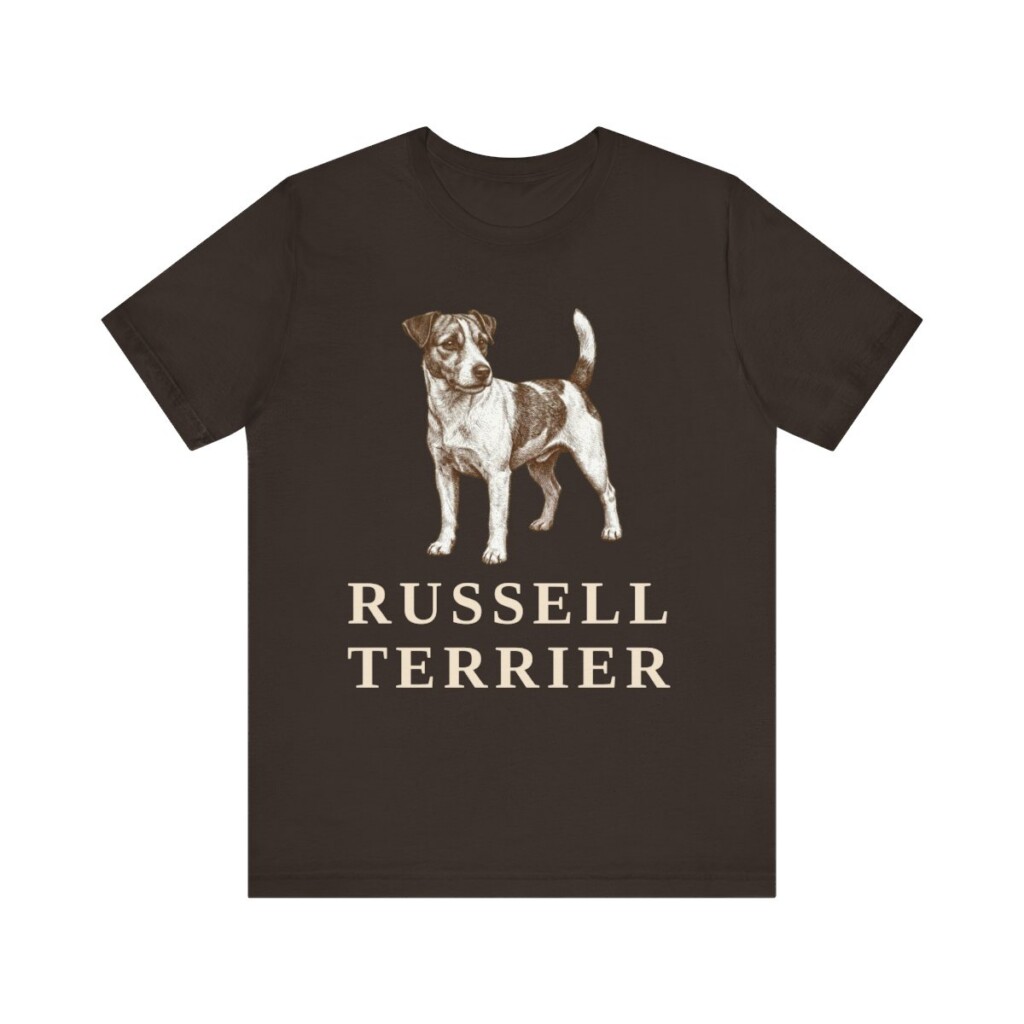 Russell Terrier Shirt, Vintage Dog Sketch Tee, Dog Lover Gift