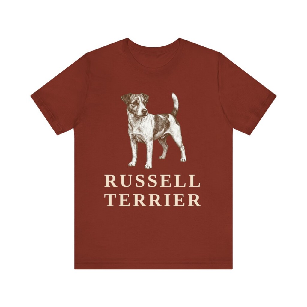 Russell Terrier Shirt, Vintage Dog Sketch Tee, Dog Lover Gift