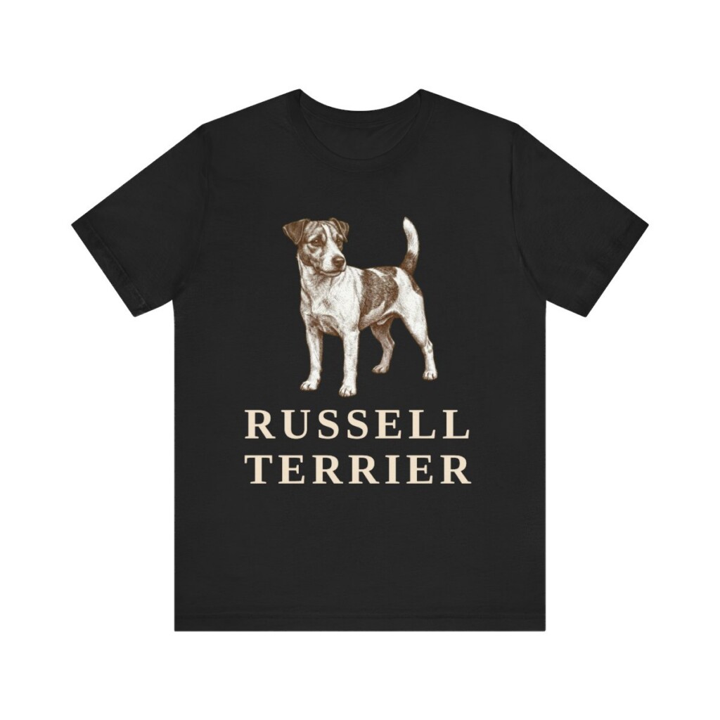 Russell Terrier Shirt, Vintage Dog Sketch Tee, Dog Lover Gift