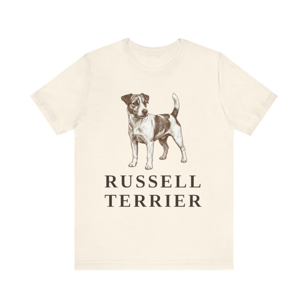 Russell Terrier Shirt, Vintage Dog Sketch Tee, Dog Lover Gift