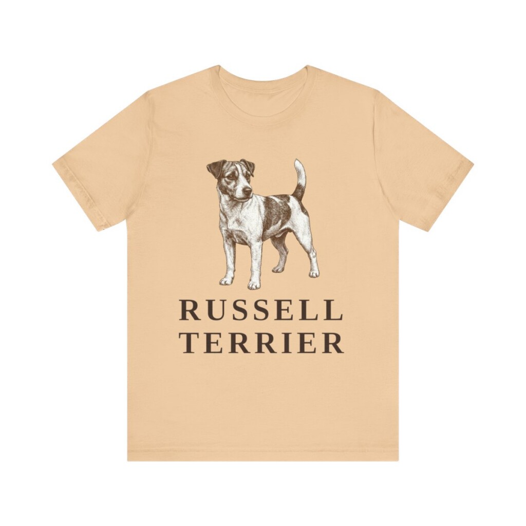 Russell Terrier Shirt, Vintage Dog Sketch Tee, Dog Lover Gift