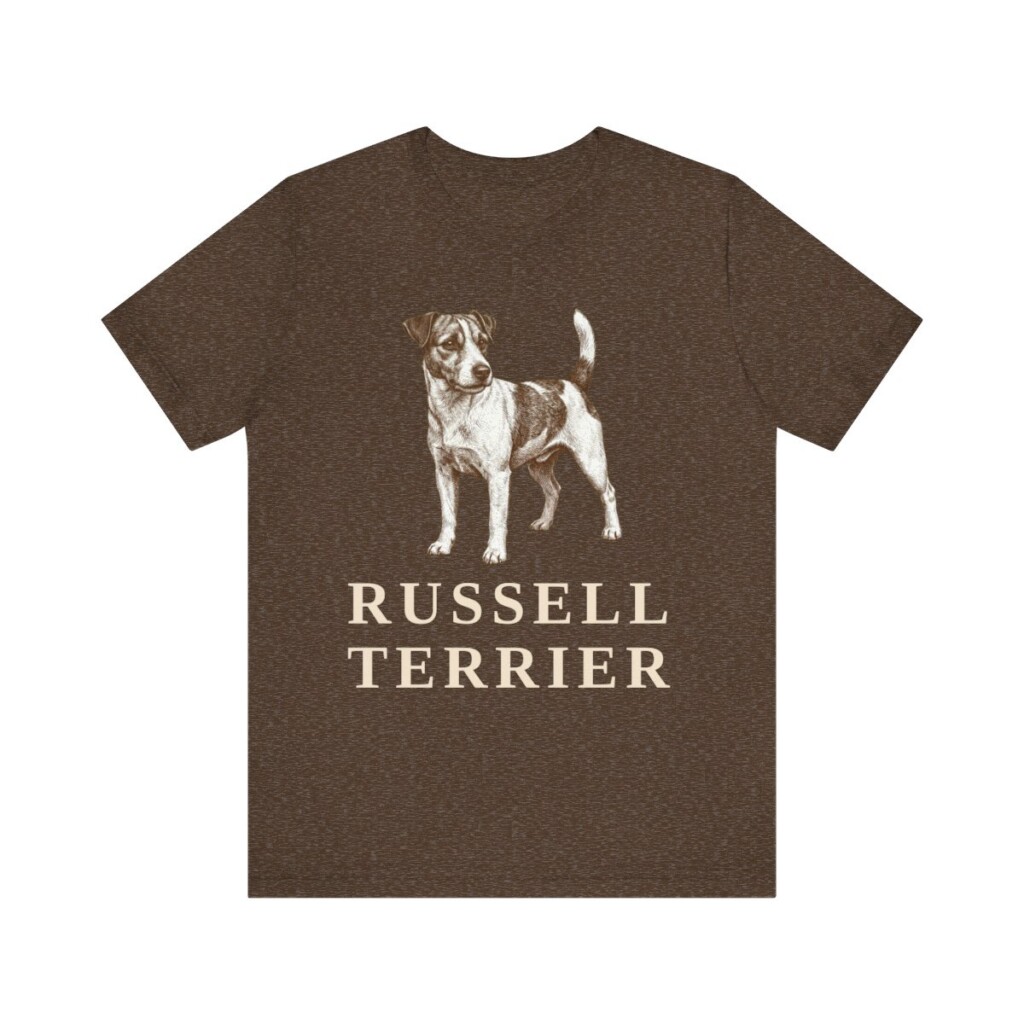Russell Terrier Shirt, Vintage Dog Sketch Tee, Dog Lover Gift
