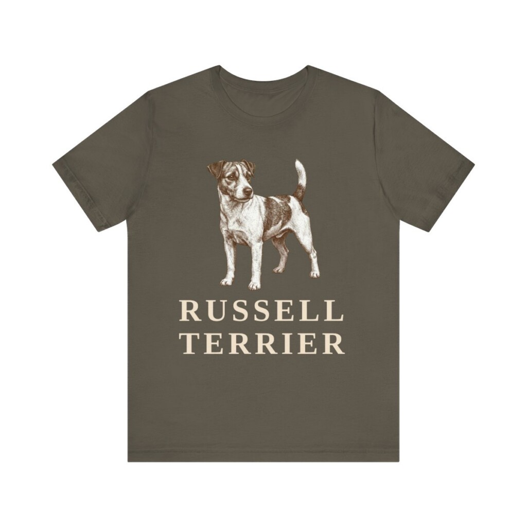 Russell Terrier Shirt, Vintage Dog Sketch Tee, Dog Lover Gift