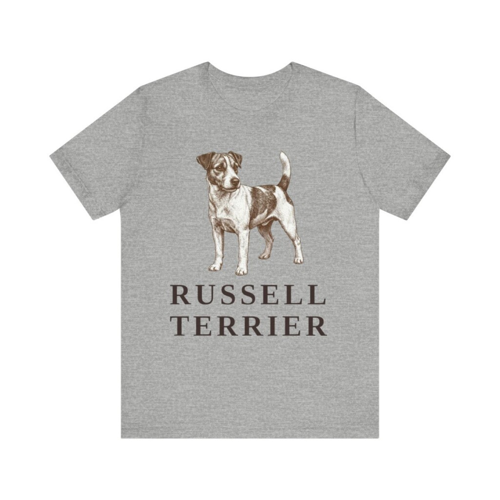 Russell Terrier Shirt, Vintage Dog Sketch Tee, Dog Lover Gift