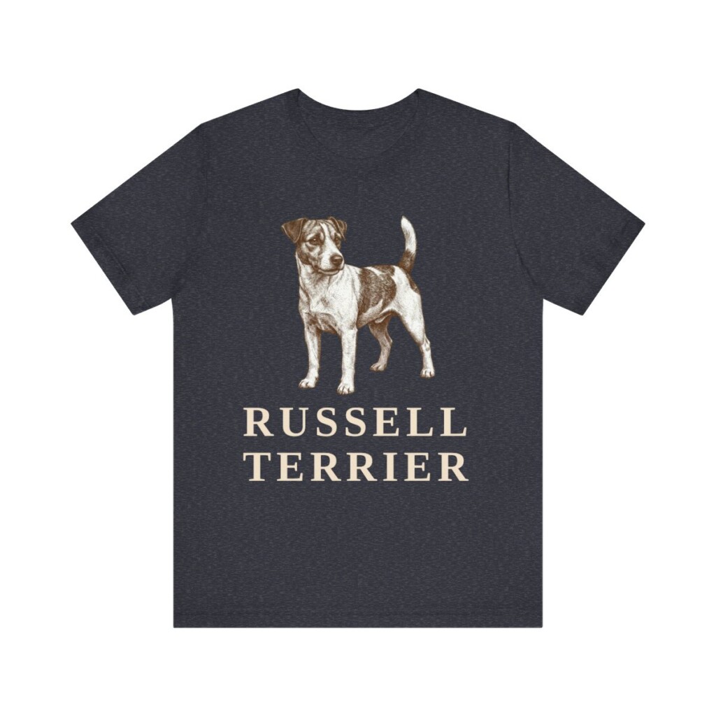 Russell Terrier Shirt, Vintage Dog Sketch Tee, Dog Lover Gift