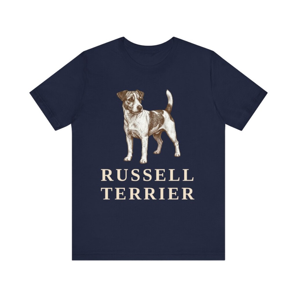 Russell Terrier Shirt, Vintage Dog Sketch Tee, Dog Lover Gift