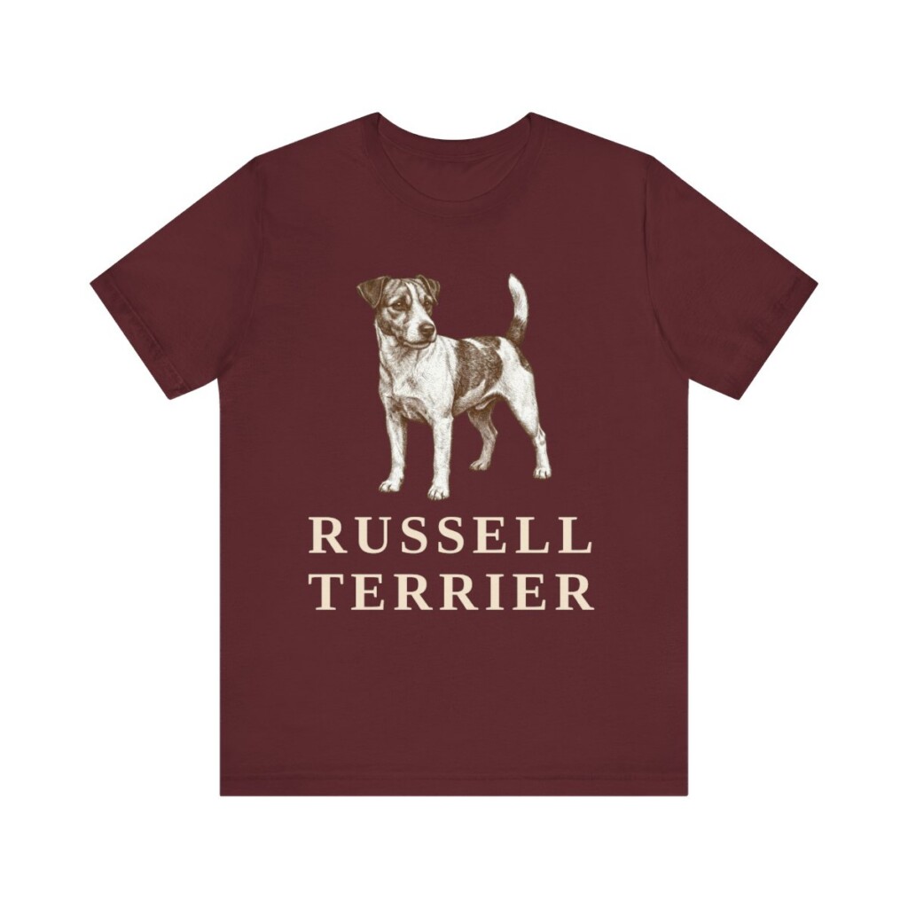 Russell Terrier Shirt, Vintage Dog Sketch Tee, Dog Lover Gift