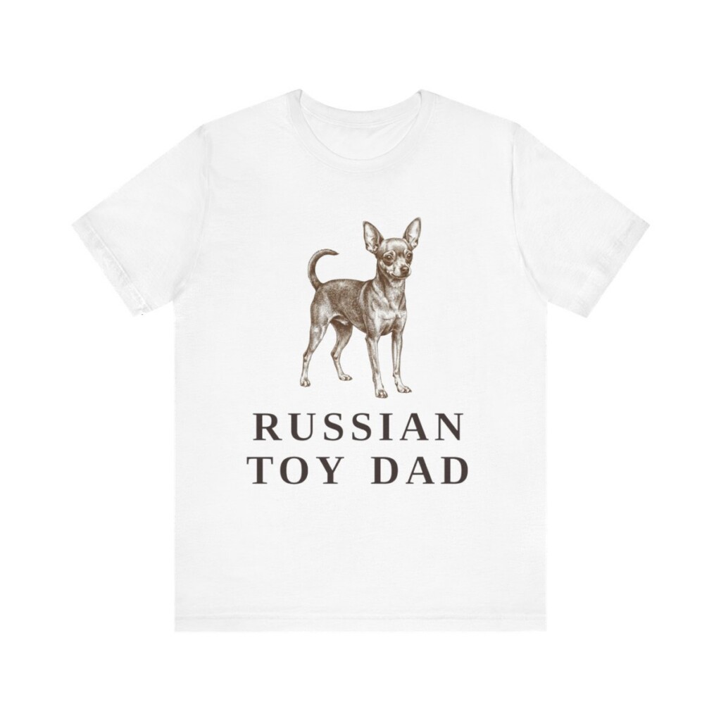 Russian Toy Dad Shirt, Vintage Dog Sketch Tee, Dog Dad Gift