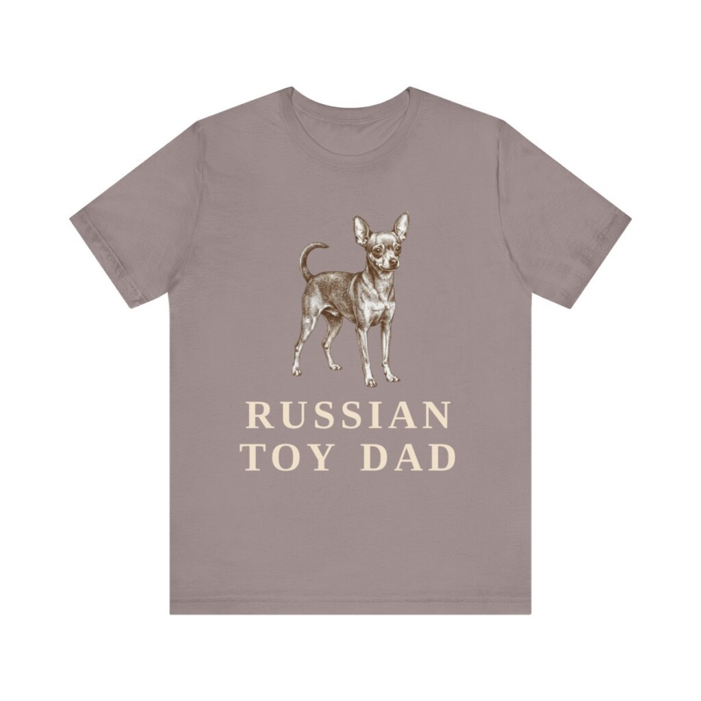Russian Toy Dad Shirt, Vintage Dog Sketch Tee, Dog Dad Gift