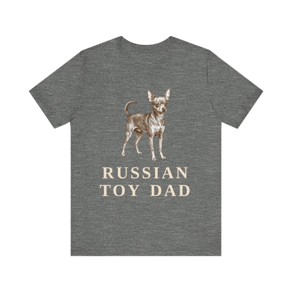 Russian Toy Dad Shirt, Vintage Dog Sketch Tee, Dog Dad Gift