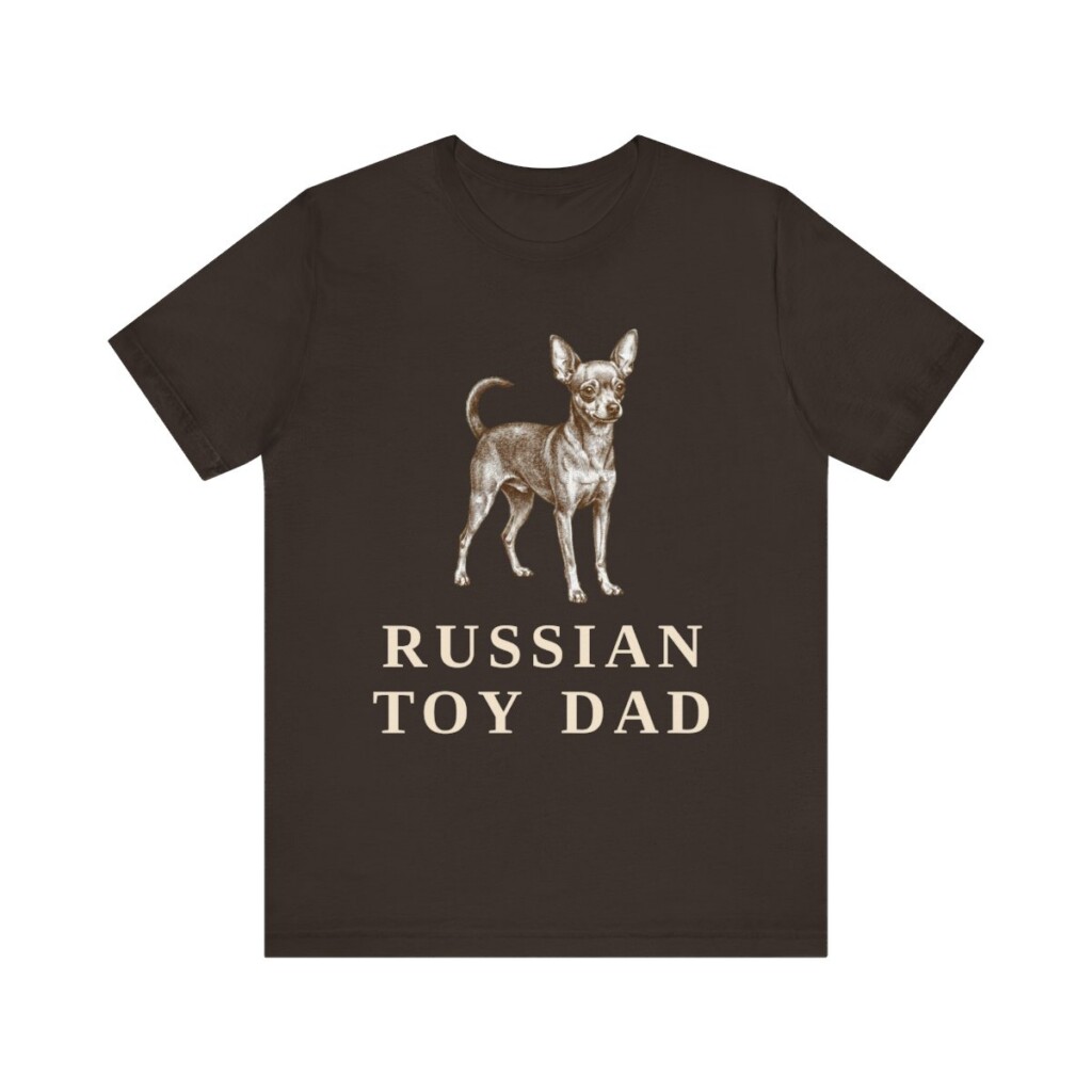 Russian Toy Dad Shirt, Vintage Dog Sketch Tee, Dog Dad Gift