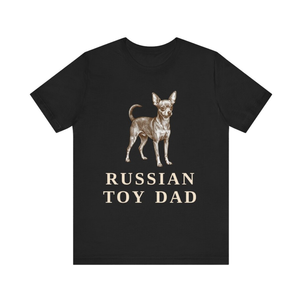 Russian Toy Dad Shirt, Vintage Dog Sketch Tee, Dog Dad Gift