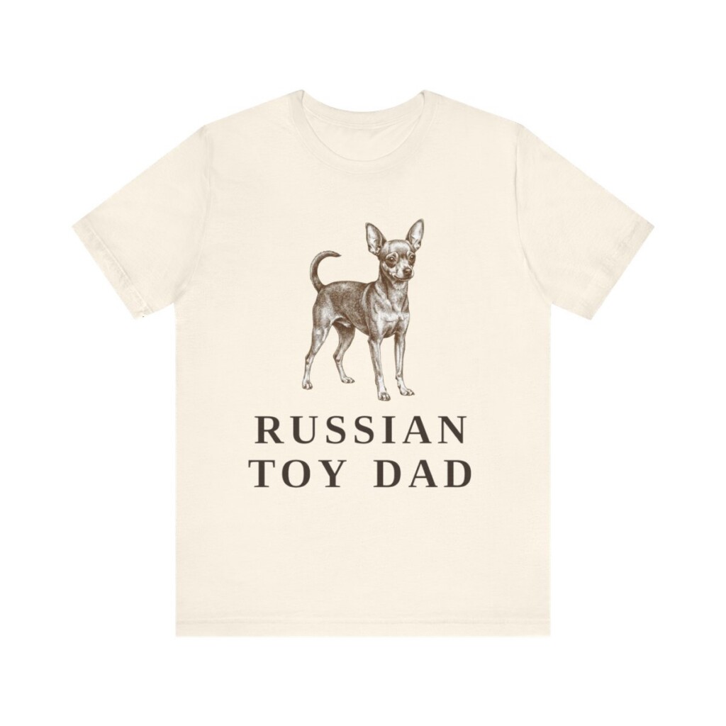 Russian Toy Dad Shirt, Vintage Dog Sketch Tee, Dog Dad Gift