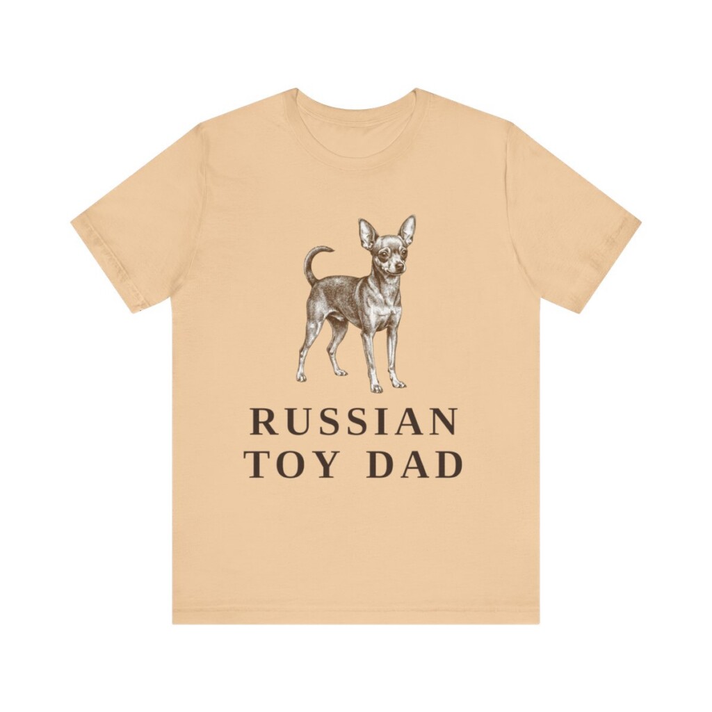 Russian Toy Dad Shirt, Vintage Dog Sketch Tee, Dog Dad Gift