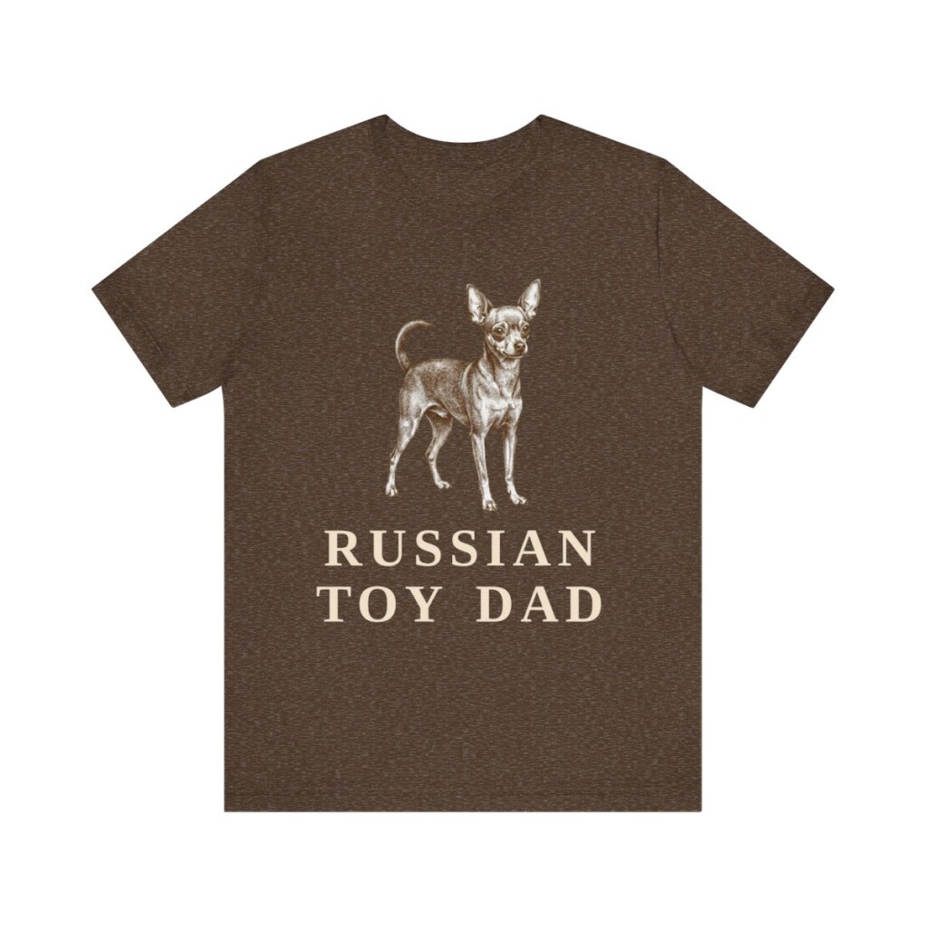 Russian Toy Dad Shirt, Vintage Dog Sketch Tee, Dog Dad Gift