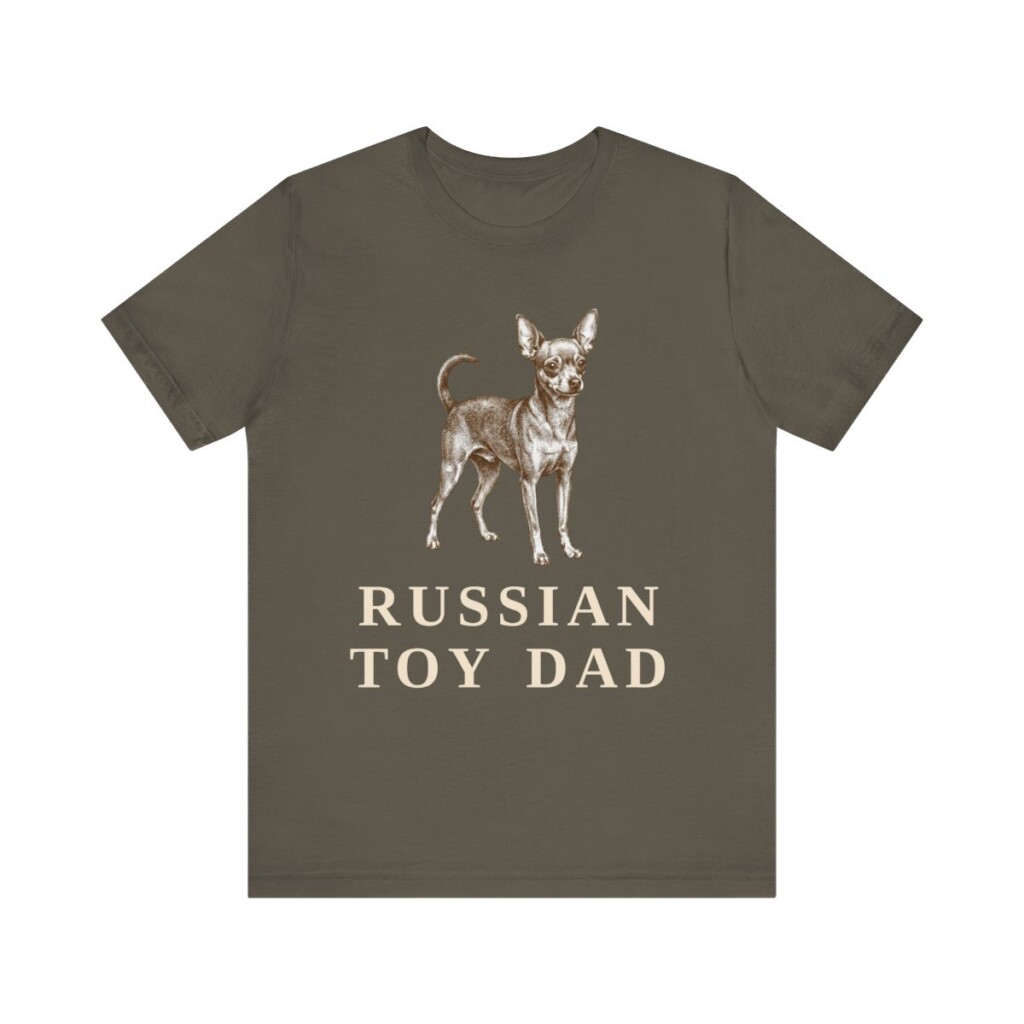 Russian Toy Dad Shirt, Vintage Dog Sketch Tee, Dog Dad Gift