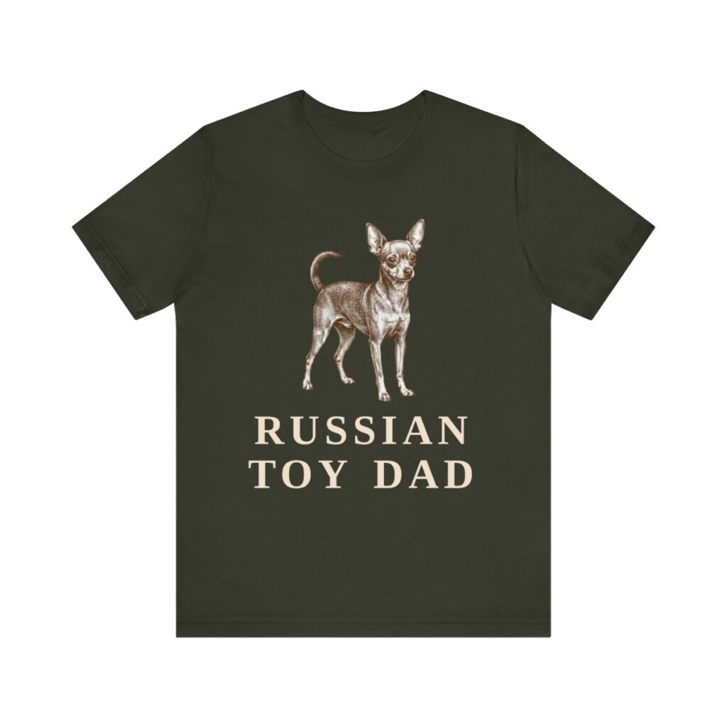 Russian Toy Dad Shirt, Vintage Dog Sketch Tee, Dog Dad Gift