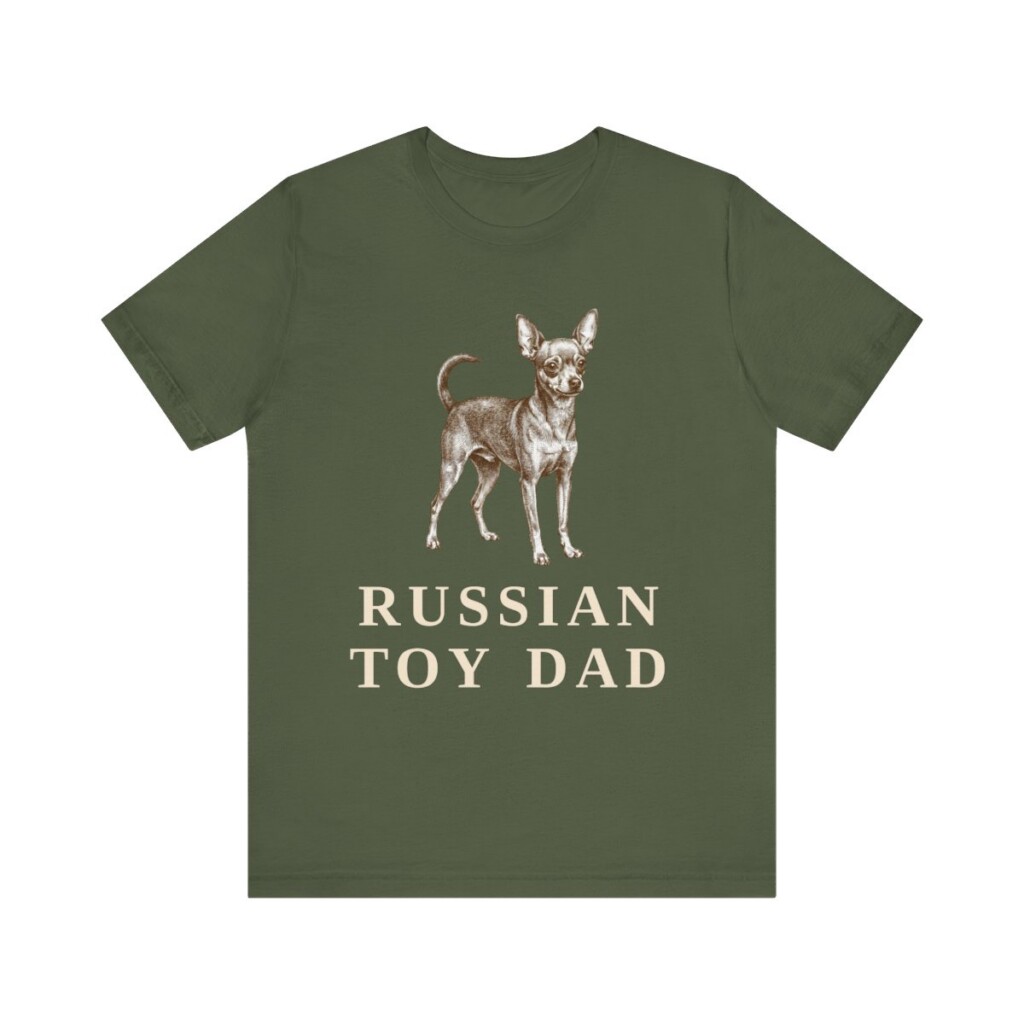 Russian Toy Dad Shirt, Vintage Dog Sketch Tee, Dog Dad Gift