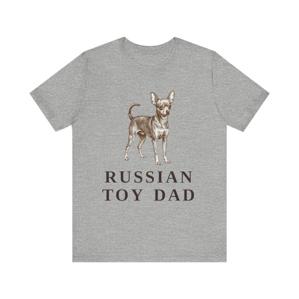 Russian Toy Dad Shirt, Vintage Dog Sketch Tee, Dog Dad Gift
