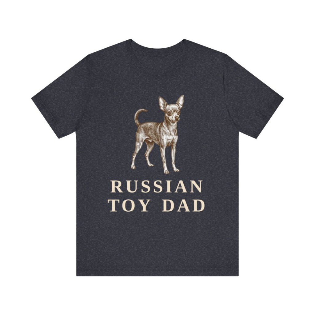 Russian Toy Dad Shirt, Vintage Dog Sketch Tee, Dog Dad Gift