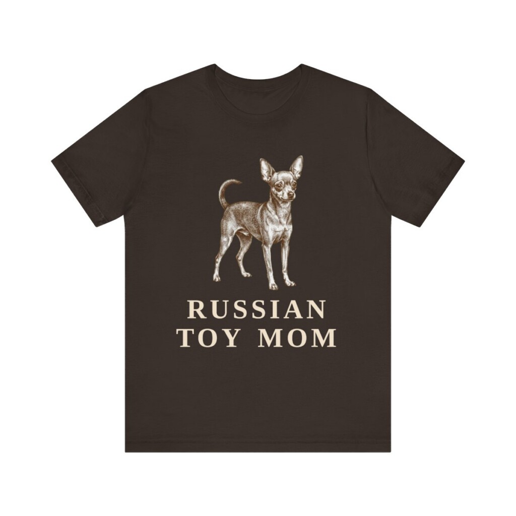 Russian Toy Mom Shirt, Vintage Dog Sketch Tee, Dog Mom Gift