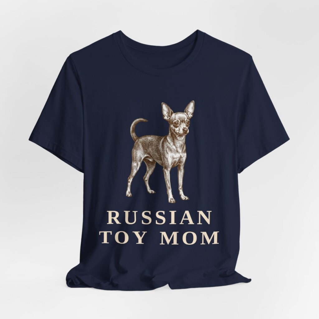 Russian Toy Mom Shirt, Vintage Dog Sketch Tee, Dog Mom Gift