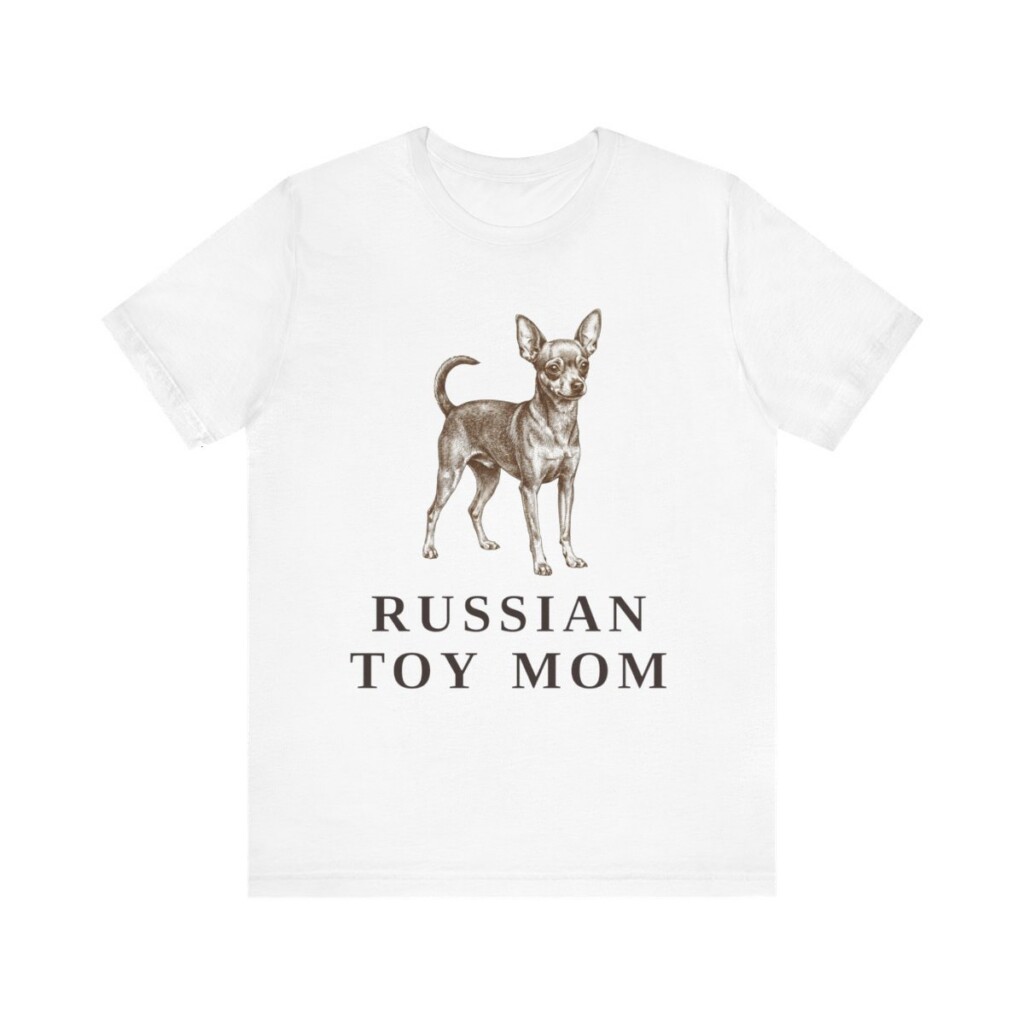 Russian Toy Mom Shirt, Vintage Dog Sketch Tee, Dog Mom Gift