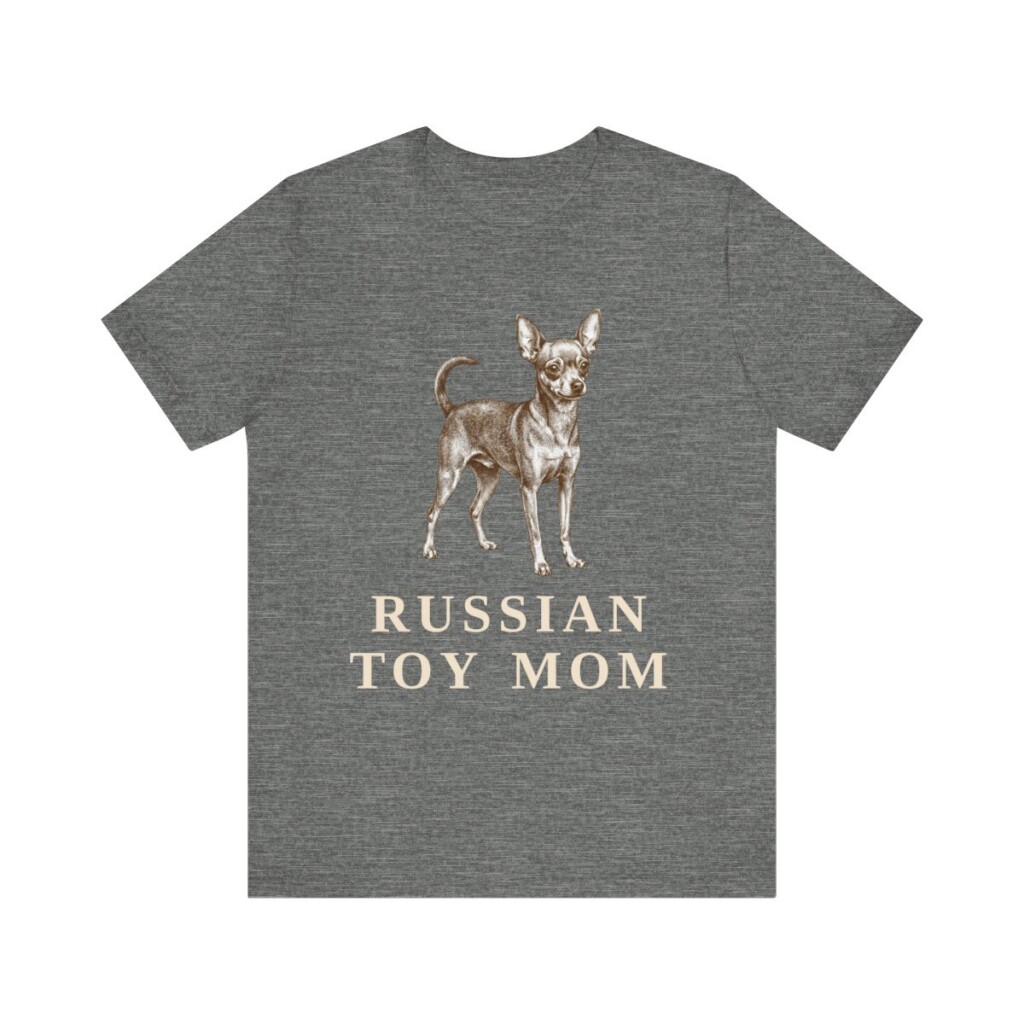 Russian Toy Mom Shirt, Vintage Dog Sketch Tee, Dog Mom Gift
