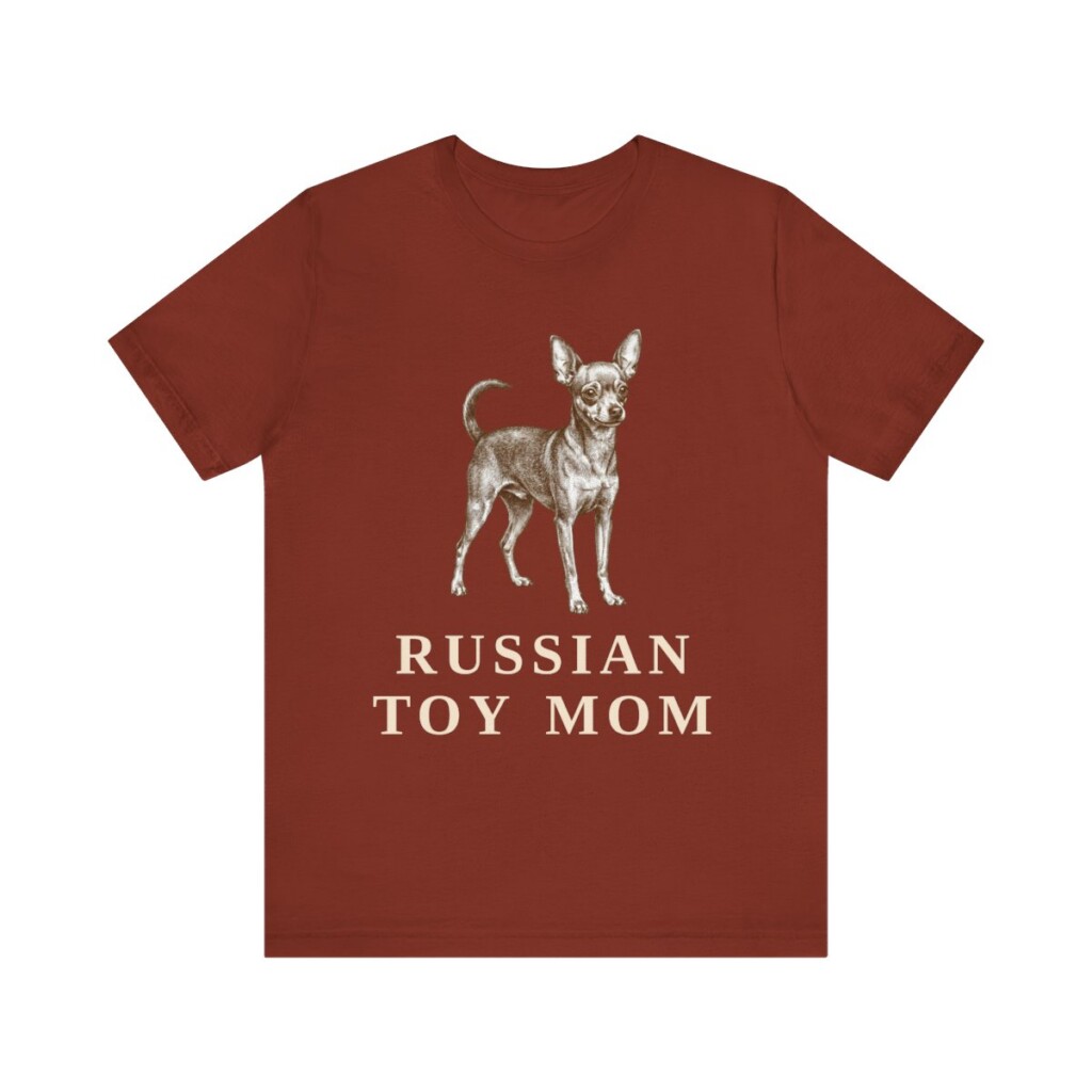Russian Toy Mom Shirt, Vintage Dog Sketch Tee, Dog Mom Gift