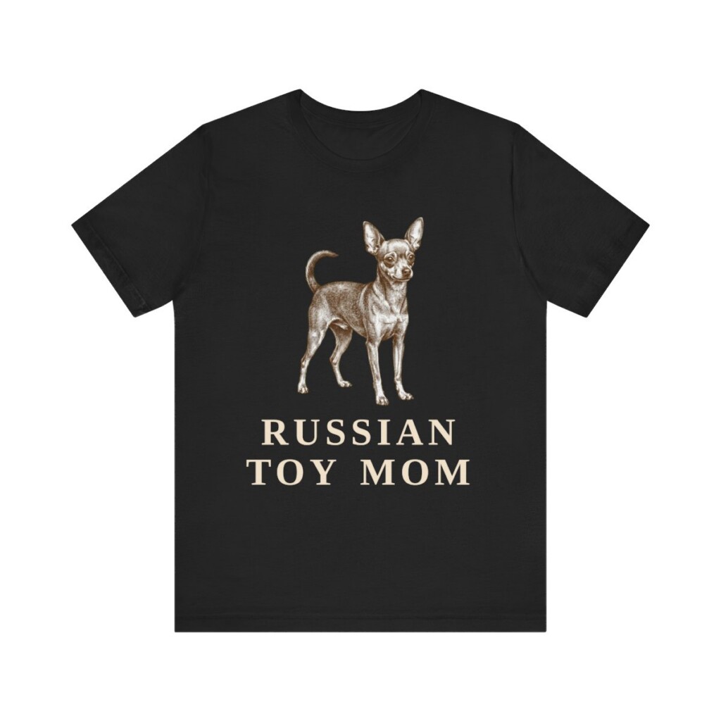 Russian Toy Mom Shirt, Vintage Dog Sketch Tee, Dog Mom Gift