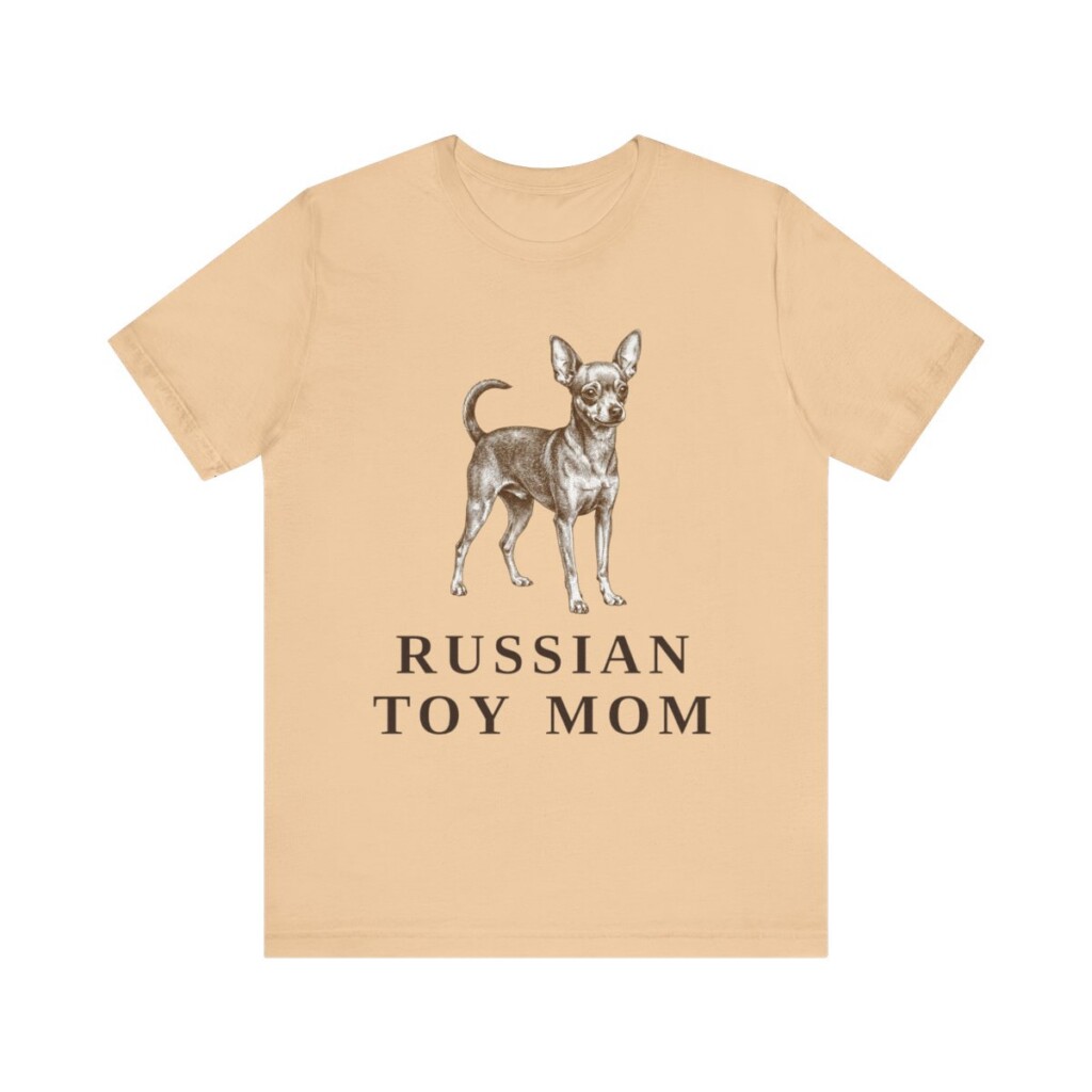 Russian Toy Mom Shirt, Vintage Dog Sketch Tee, Dog Mom Gift