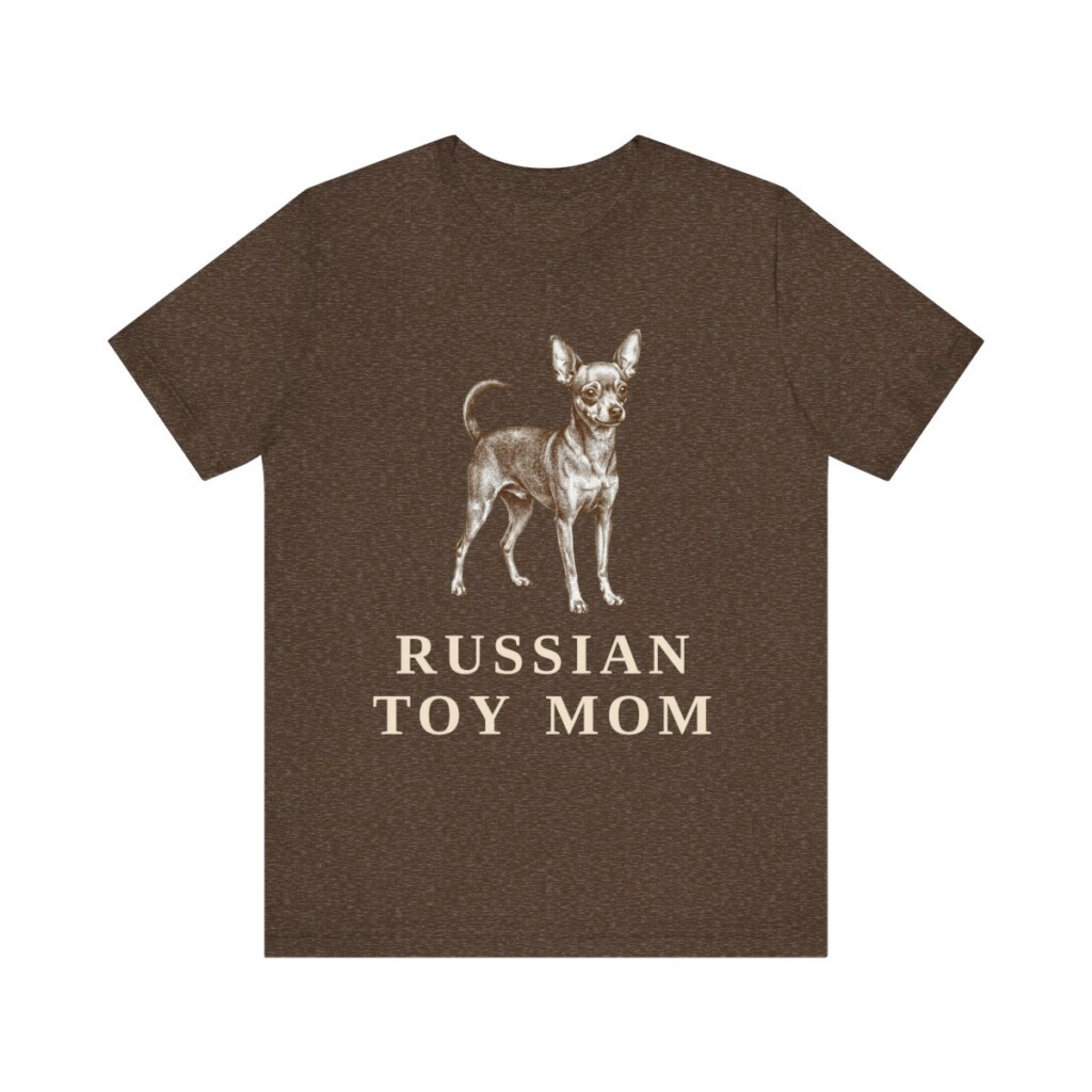 Russian Toy Mom Shirt, Vintage Dog Sketch Tee, Dog Mom Gift