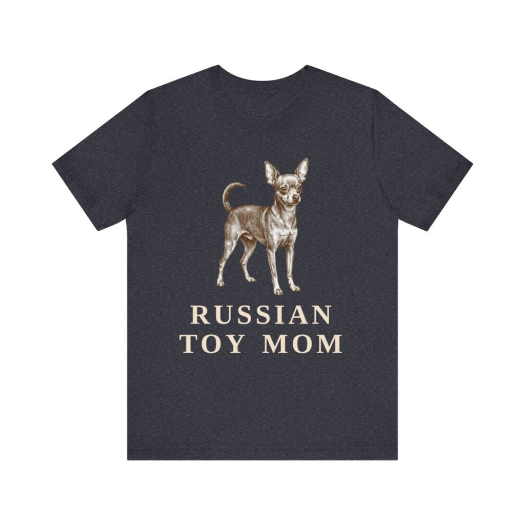 Russian Toy Mom Shirt, Vintage Dog Sketch Tee, Dog Mom Gift