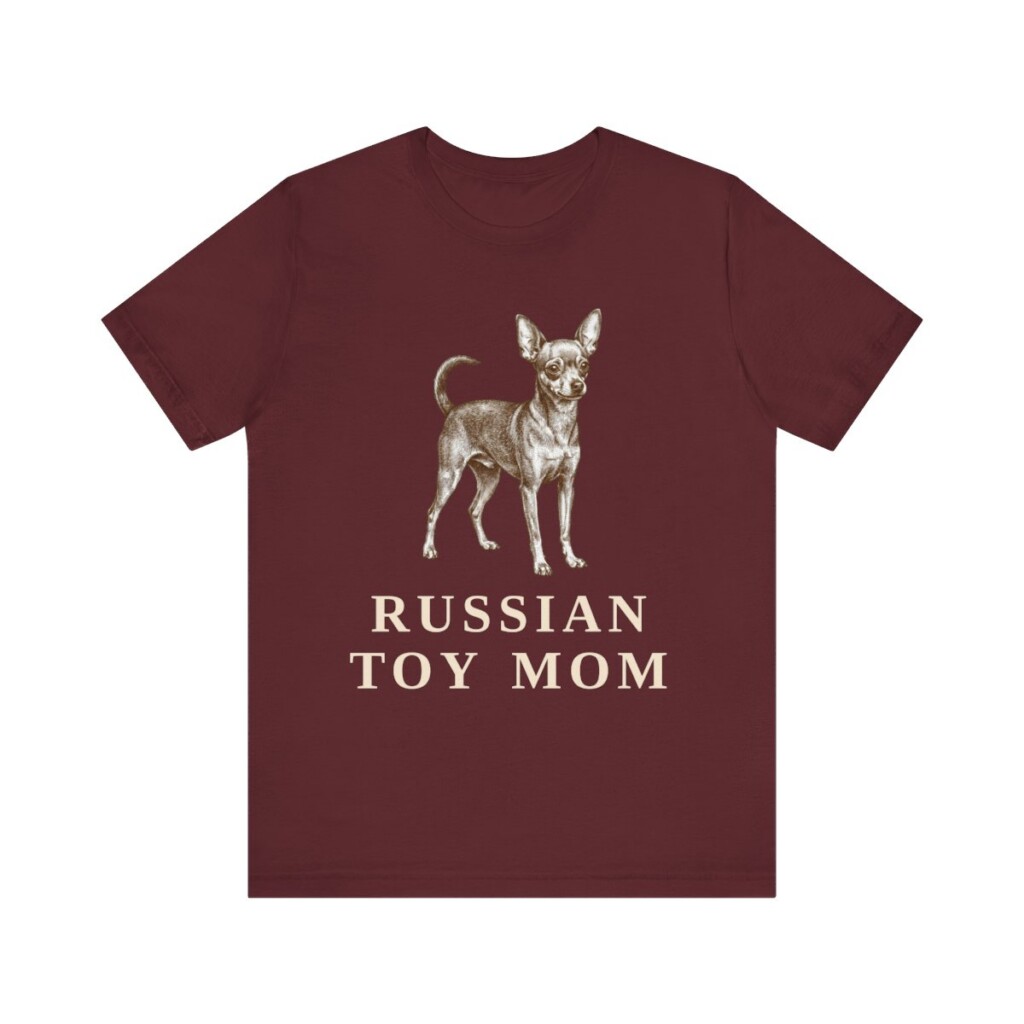 Russian Toy Mom Shirt, Vintage Dog Sketch Tee, Dog Mom Gift