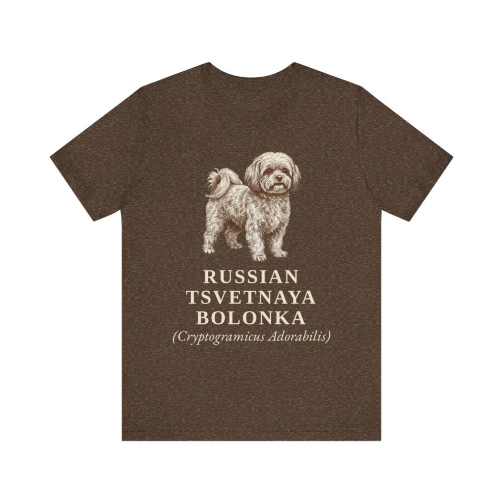 Russian Tsvetnaya Bolonka Latin Shirt, Vintage Dog Sketch Tee, Dog Latin Gift